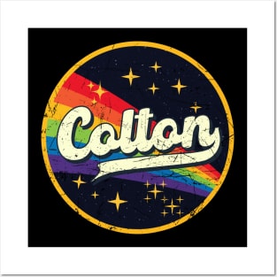 Colton // Rainbow In Space Vintage Grunge-Style Posters and Art